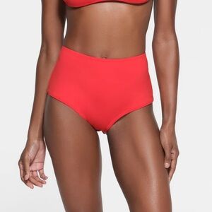 NWT Skims Signature High Waisted Swim Bikini Bottoms Limited Edition Ruby Red S